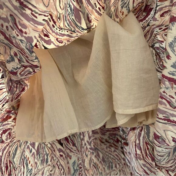 𝅺House of Harlow 1960 Teresa Purple Paisley Puff Sleeve Maxi Dress size medium - Picture 11 of 14